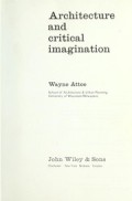 Architecture and Critical Imagination